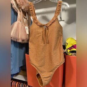 Rylee and Cru Lurex Swimsuit NWT size Lrg